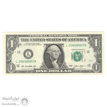 اسکناس 1 دلار 2013 جمهوری فدرال - L (سان فرانسیسکو) - تک - UNC64 - آمریکا اسکناس 1 دلار 2013 جمهوری فدرال - L (سان فرانسیسکو) - تک - UNC64 - آمریکا