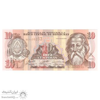 اسکناس 10 لمپیرا 2006 جمهوری - تک - UNC65 - هندوراس