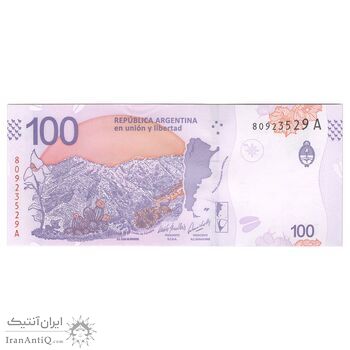 اسکناس 100 پزو بدون تاریخ (2018-2019) جمهوری فدرال - تک - UNC64 - آرژانتین