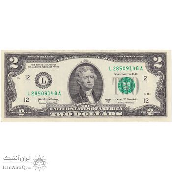 اسکناس 2 دلار 2017 جمهوری فدرال - L (سان فرانسیسکو) - تک - UNC62 - آمریکا