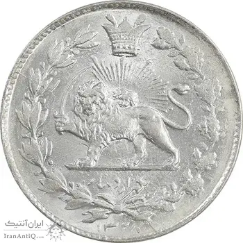 سکه 1000 دینار 1328 خطی - MS64 - احمد شاه
