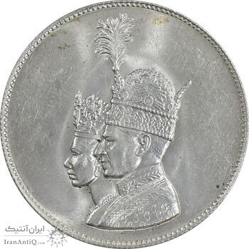 مدال نقره جشن تاجگذاری 1346 - MS64 - محمد رضا شاه