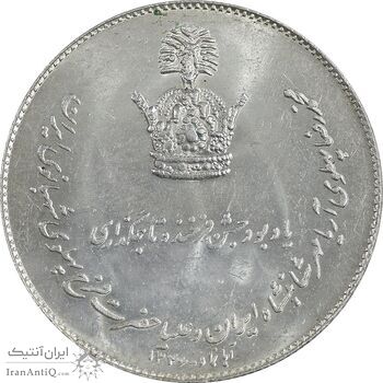 مدال نقره جشن تاجگذاری 1346 - MS64 - محمد رضا شاه