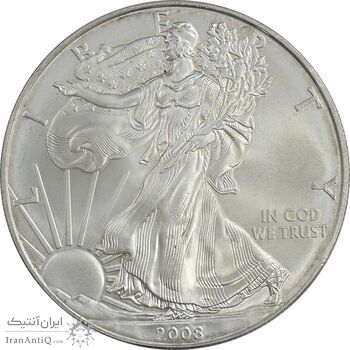 مدال یادبود 1 دلار 2008 عقاب - PF63 - آمریکا