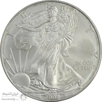 مدال یادبود 1 دلار 2008 عقاب - PF63 - آمریکا