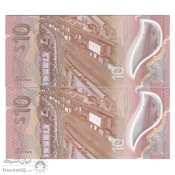 اسکناس 10 دلار 2022 جمهوری - جفت - UNC65 - باربادوس