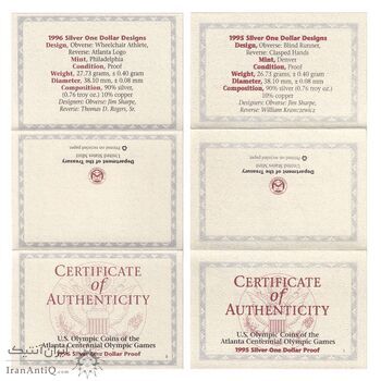 سری مدال های یادبود 1 دلار پارالمپیک آتلانتا 1996 - PF65 - آمریکا