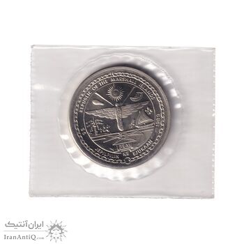 سکه 5 دلار 1989 یادبود جزایر مارشال - PF65 - با پک فابریک - جمهوری جزایر مارشال