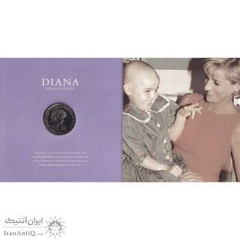 سکه 5 پوند یادبود دیانا 1999 الیزابت دوم - UNC - انگلستان