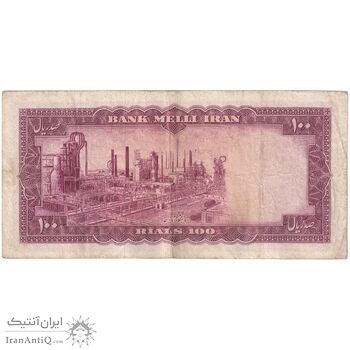 اسکناس 100 ریال 1333 - تک - VF35 - محمد رضا شاه