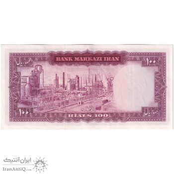 اسکناس 100 ریال (هویدا - سمیعی) - تک - AU58 - محمد رضا شاه