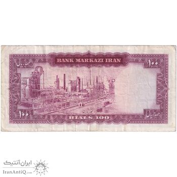 اسکناس 100 ریال (هویدا - سمیعی) - تک - VF35 - محمد رضا شاه