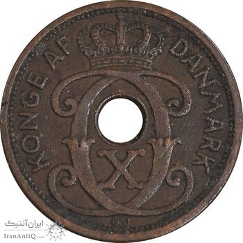 سکه 1 اوره 1927 کریستیان دهم - EF45 - دانمارک