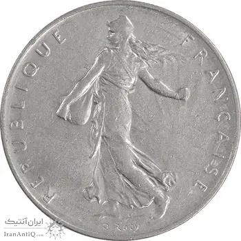 سکه 1 فرانک 1960 جمهوری پنجم - AU55 - فرانسه