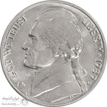 سکه 5 سنت 1989D جفرسون - MS61 - آمریکا