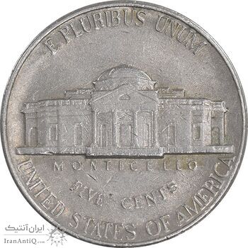 سکه 5 سنت 1990D جفرسون - AU55 - آمریکا