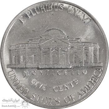 سکه 5 سنت 1989D جفرسون - AU58 - آمریکا