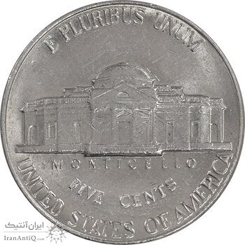 سکه 5 سنت 1990D جفرسون - AU58 - آمریکا