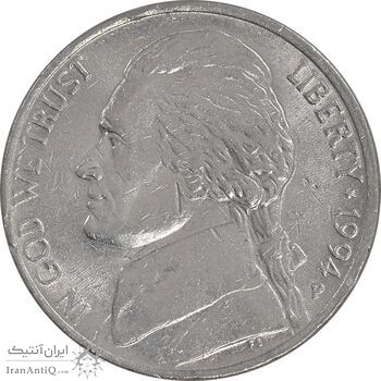 سکه 5 سنت 1994P جفرسون - AU58 - آمریکا