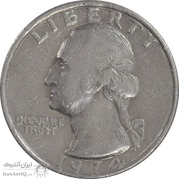 سکه کوارتر دلار 1974 واشنگتن - EF40 - آمریکا