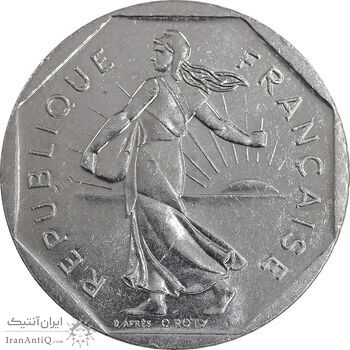 سکه 2 فرانک 2000 جمهوری پنجم - MS61 - فرانسه