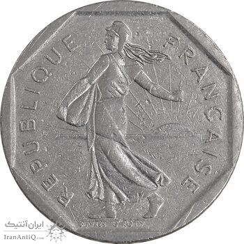 سکه 2 فرانک 1981 جمهوری پنجم - AU50 - فرانسه