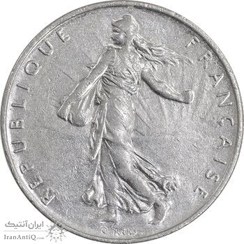 سکه 1 فرانک 1991 جمهوری پنجم - AU55 - فرانسه