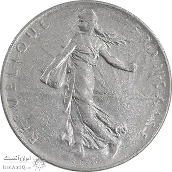 سکه 1 فرانک 1977 جمهوری پنجم - EF45 - فرانسه