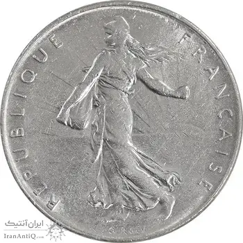 سکه 1 فرانک 1972 جمهوری پنجم - MS61 - فرانسه
