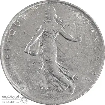 سکه 1 فرانک 1972 جمهوری پنجم - MS61 - فرانسه