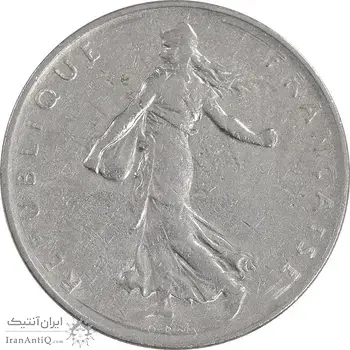 سکه 1 فرانک 1964 جمهوری پنجم - AU55 - فرانسه