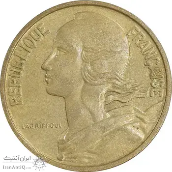 سکه 10 سانتیم 1967 جمهوری کنونی - ماریان - EF45 - فرانسه