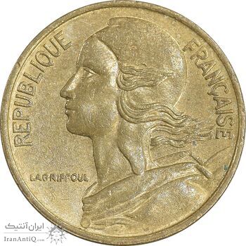 سکه 5 سانتیم 1976 جمهوری کنونی - ماریان - AU58 - فرانسه