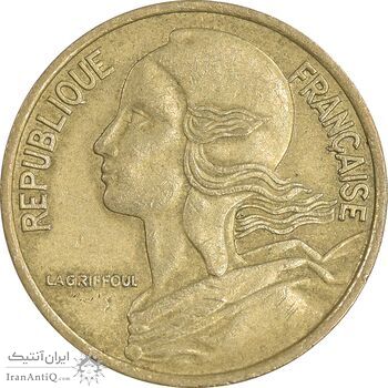 سکه 5 سانتیم 1975 جمهوری کنونی - ماریان - EF45 - فرانسه
