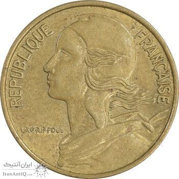 سکه 5 سانتیم 1973 جمهوری کنونی - ماریان - AU55 - فرانسه