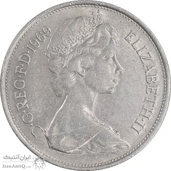 سکه 10 نیو پنس 1969 الیزابت دوم - AU58 - انگلستان