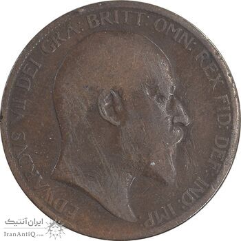 سکه 1 پنی 1904 ادوارد هفتم - VF25 - انگلستان