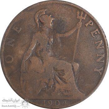 سکه 1 پنی 1904 ادوارد هفتم - VF25 - انگلستان