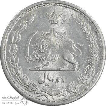 سکه 2 ریال 1313/0 - سورشارژ تاریخ - MS62 - رضا شاه
