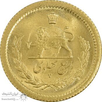 سکه طلا ربع پهلوی 1335 - MS63 - محمد رضا شاه