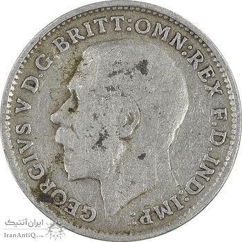 سکه 3 پنس 1915 جرج پنجم - EF40 - انگلستان