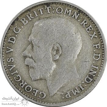 سکه 3 پنس 1921 جرج پنجم - EF40 - انگلستان
