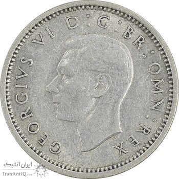 سکه 3 پنس 1941 جرج ششم - AU55 - انگلستان