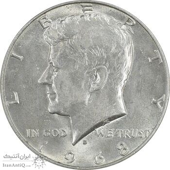 سکه نیم دلار 1968D کندی - MS62 - آمریکا