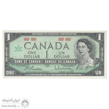 اسکناس 1 دلار 1967 الیزابت دوم - بدون شماره سریال - تک - UNC64 - کانادا