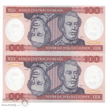 اسکناس 100 کروزریو بدون تاریخ(1984) جمهوری فدراتیو - EG₂, ACP - جفت - UNC64 - برزیل