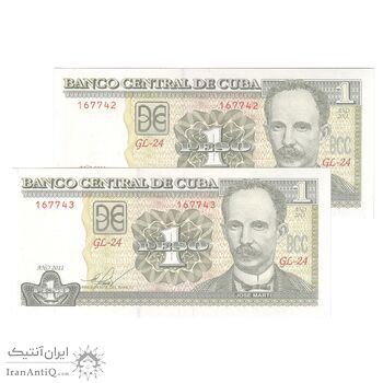 اسکناس 1 پزو 2011 جمهوری دوم - جفت - UNC64 - کوبا