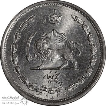 سکه 5 دینار 1310 نیکل - MS64 - رضا شاه