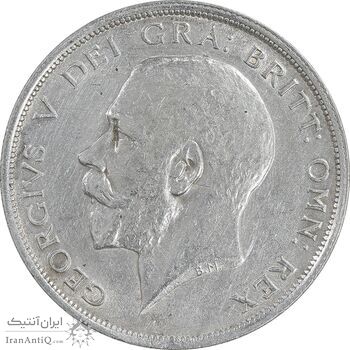 سکه 1/2 کرون 1918 جرج پنجم - AU55 - انگلستان