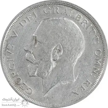 سکه 1/2 کرون 1918 جرج پنجم - AU55 - انگلستان